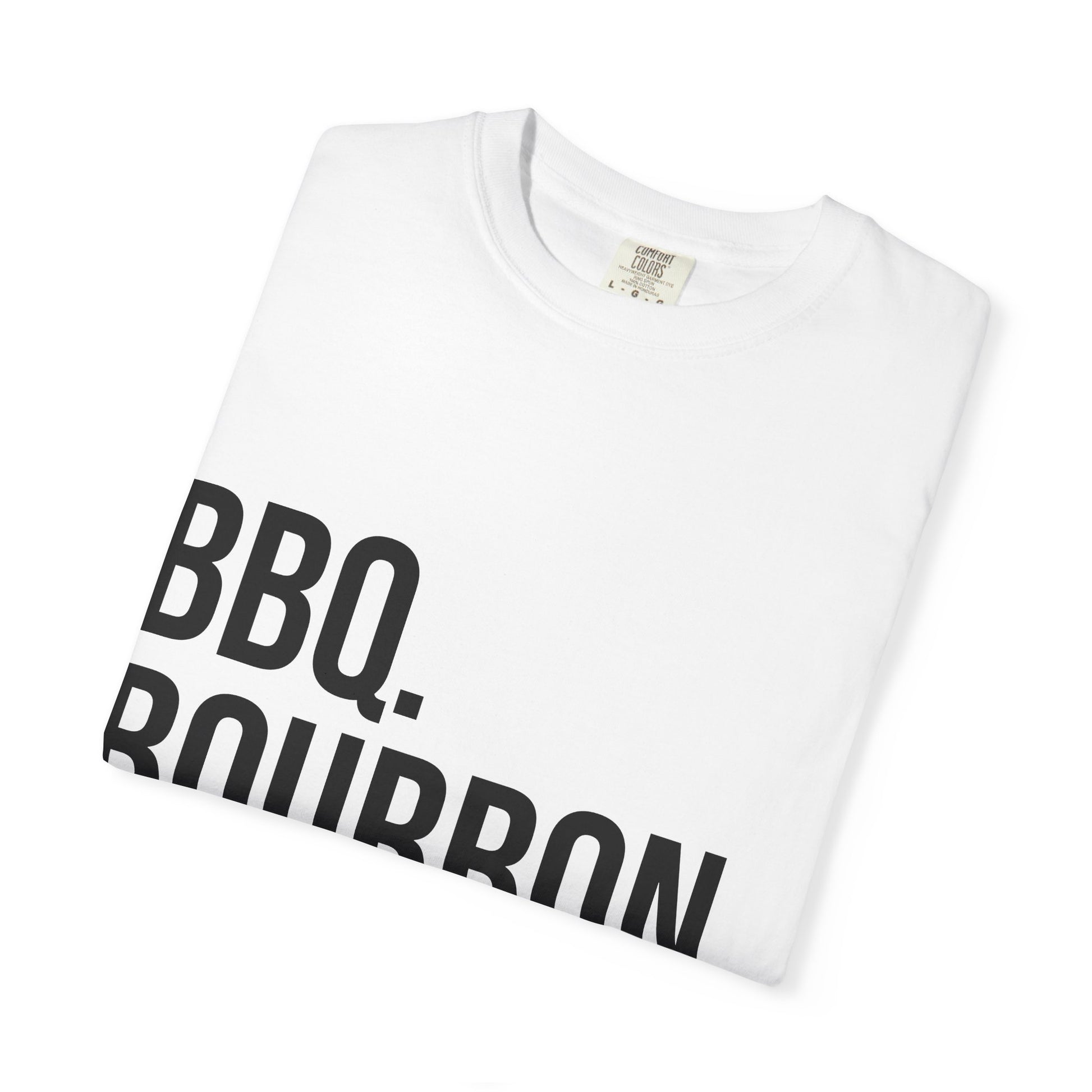 BBQ Bourbon Barbells T-Shirt – Heavyweight Graphic Tee for Men & Women | Bold Comfort Fit Shirt for Strong Lifestyle